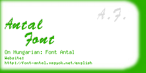 antal font business card